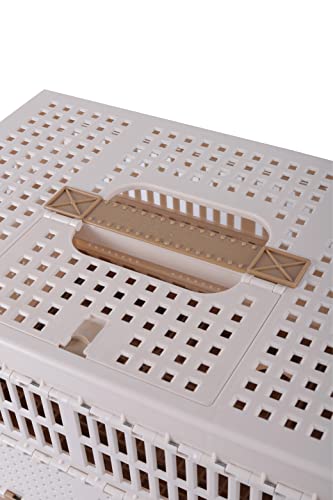 Plastic Folding Pigeon Cage, Portable Pet Bird Travel Cage Pigeon Cage Pairing Cage Pigeon Nest Box Easy To Clean, For Training And Release, Competition (M)（Three Doors） #TOP3