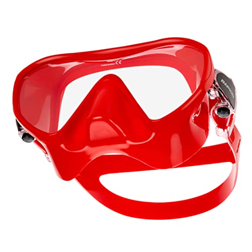 Rapido Boutique Collection Italian Design Premium Tempered Glass Lens Anti-Fog Panoramic View Frameless Snorkel Mask, Elite Dry Snorkel Tube, Quick Adjust Fins - Mask Fin Snorkel Set #TOP3