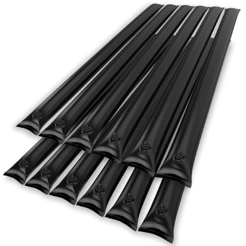 Camitlli Pool Cover Weights Inground 8FT Water Tubes Cold-Resistant 0.7mm Leakproof Construction,Twist-Cap Water Bags for Secure Fit - Swimming Pool Water Bags for Winter Water Weights Black 12 Pack