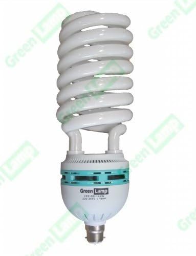 Green Lamp 125W CFL Energy Saving Daylight Light Bulb 2700K B22 [Energy Class A]