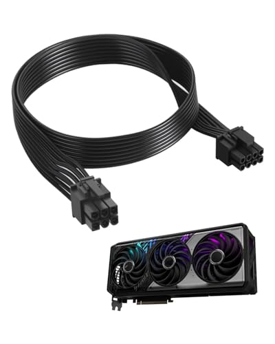 6 Pin EPS to 6+2 Pin PCIe Power Cable Pins Male to Male 10A Rating 78cm With Premium Tinned Copper Core for Reliable Power Delivery for Corsair/Thermaltake/ARESGAME PSUs Modular GPU