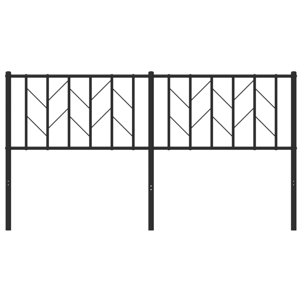 vidaXL Tête de lit de Remplacement métal Noir 160 cm