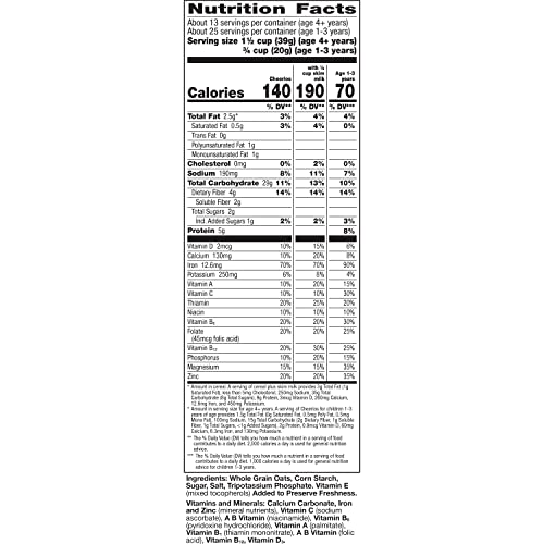 Cheerios Cereal, Limited Edition Happy Heart Shapes, Heart Healthy Cereal With Whole Grain Oats, Family Size, 18 oz (Pack of 4)