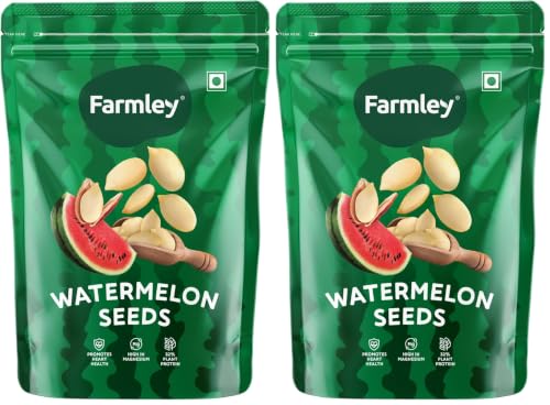 Image of Farmley Watermelon Seeds 500g I Watermelon Seeds for Eating | Magaj Seeds I Tarbuj Beej | Rich in Protein | Potassium | Magnesium & Iron | Pack of 2
