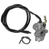Caltric Carburetor Compatible with Honda Trx125 Trx 125 Fourtrax 125 2X4 1987-1988 with Throttle Cable