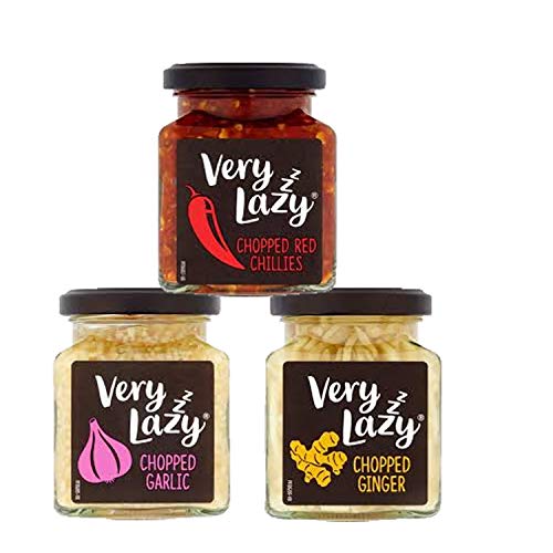 Confezione tripla molto pigra Peperoncini rossi tritati, aglio tritato, zenzero tritato