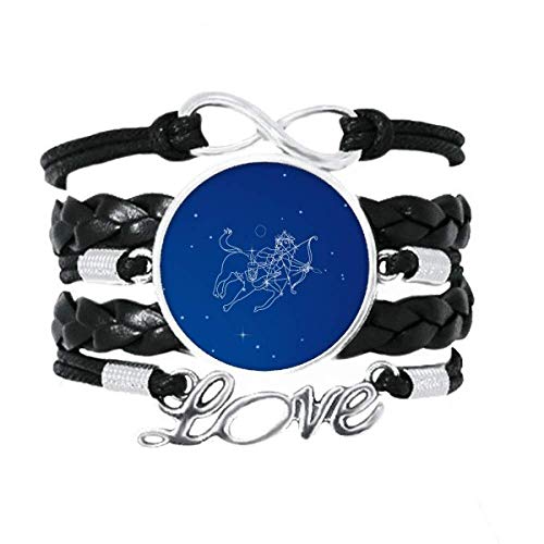 Bracelet Sagittaire amour et constellation, le bijou en cuir parfait à offrir en cadeau