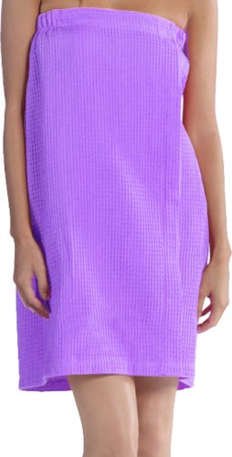 Image of BY LORA Womens Lightweight Waffle Spa Wrap Towel, Quick-Dry Body, Multi Colors