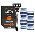 by Amazon Rasoio da uomo a 5 lame con 15 ricariche