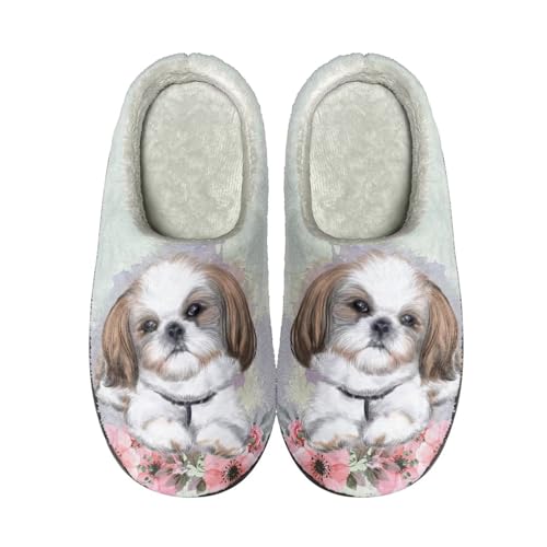 Indoor Slippers Fashion Leopard Animal Print for Women Winter Warm Cozy Fuzzy Shoes Universal Fit for Home Bedroom Kitchen