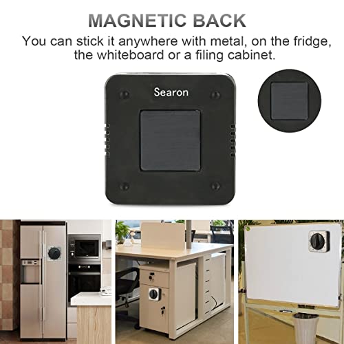 Searon Kitchen Countdown Timer Magnetic 60 Minute Wind Up Mechanical Timer Stainless Steel For Home Baking Cooking Oven (Gray Color) #TOP4