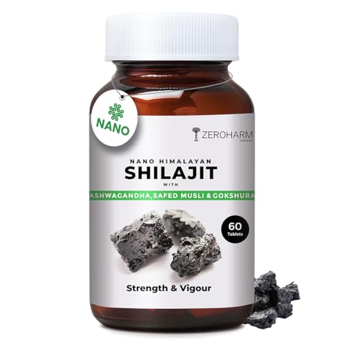 ZEROHARM Nano Himalayan Shilajit With Ashwagandha, Safed Musli & ...