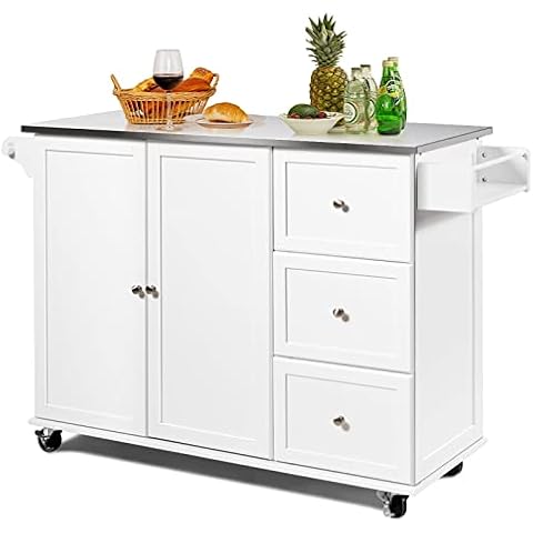 TANGZON Large Rolling Kitchen Island Trolley Cover