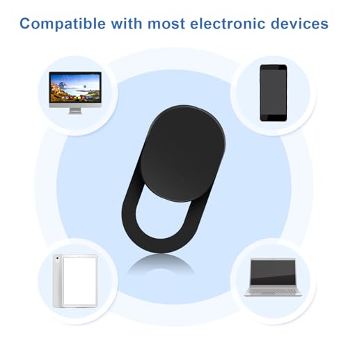 LIQWEI 50 Stück Webcam Abdeckung, Laptop Kamera Abdeckung Dünne Schieber Kameraabdeckung Für Computer Handy Tablet Laptops Schutz Ihrer Privatsphäre (Schwarz)