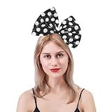 Bubbmi Large Polka Dot Sequin Bow Headband Party Festival Costume Halloween Headpiece for Women Girls