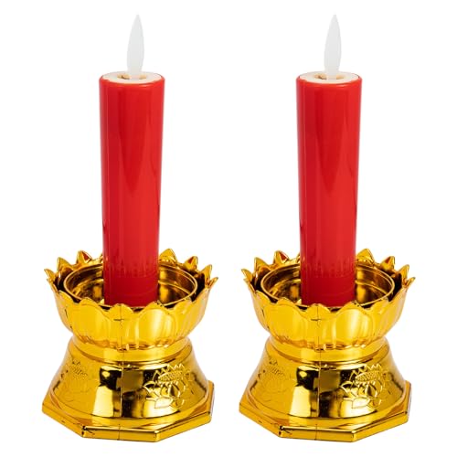 Velas de Loto Led Sin Humo Lámparas de Buda para Evitar Incendios