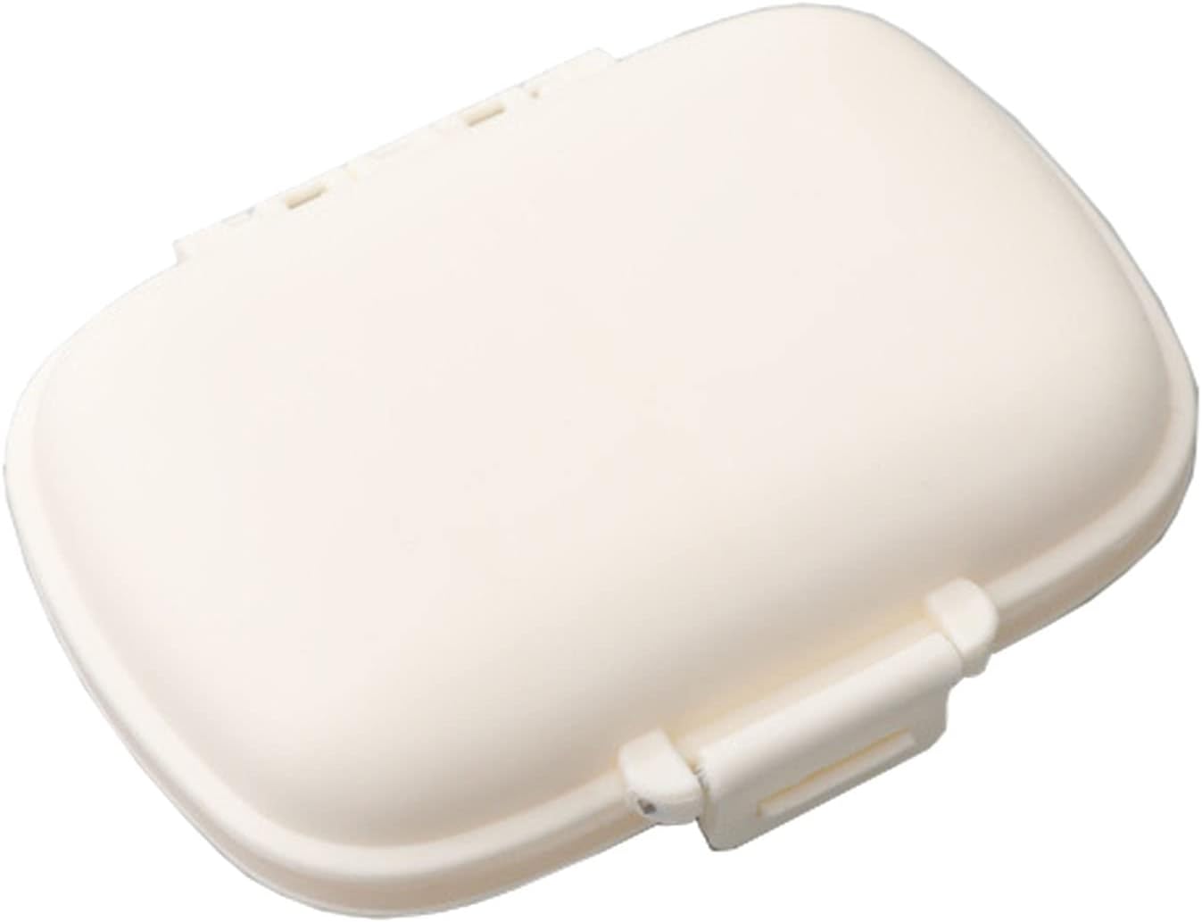 Travel Pill Organizer Box, 7 Days 8 Compartments Moisture Proof Weekly Pill Case for Pocket Purse Daily Portable Medicine Vitamin Fish Oil Supplements Holder Container, White