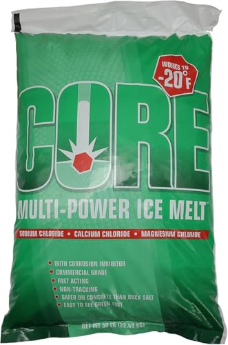 Image of Premium Ice Melt, Blue (Pallet 49 Bags) - Fast-Acting, Industrial-Grade Snow Melter for Sidewalks, Driveways & Parking Lots, Melts to -20F, Concrete Safe, Non-Greasy, Slip-Free Formula