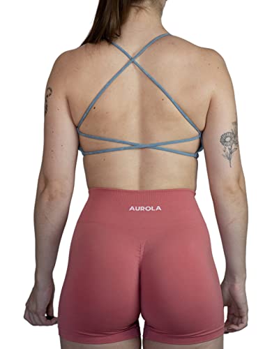 Aurola Earth Workout Sports Bras Women Athletic Removable Padded Backless Strappy Criss Cross Light Support Gym Fitness Yoga Crop Bra #TOP4