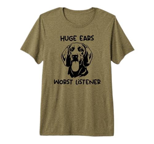 Photo de Redbone Coonhound Chien Oreilles énormes Pire auditeur T-Shirt Haut de Gamme
