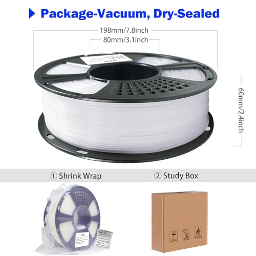 Image of PLA Filament Glow in The Dark, 3D Printer Filament 1.75mm, 1KG Glow PLA Filament Luminous (Glow Purple)