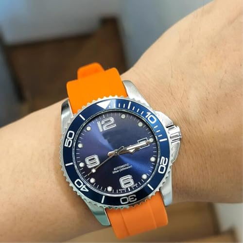 Image of Bands for MoonSwatch Watch,Curved end No Gap,Premium Silicone Rubber Watch Strap for Omega X Swatch Moonswatch Speedmaster /Rolex /SEIKO 20mm 22mm Watch Strap Replacement Band for Men Women