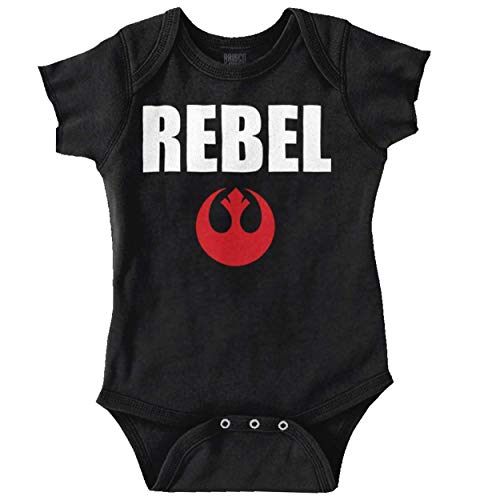 Image of Brisco Brands Rebel Dark Galaxy Retro Sci-fi Nerd Baby Romper Boys or Girls