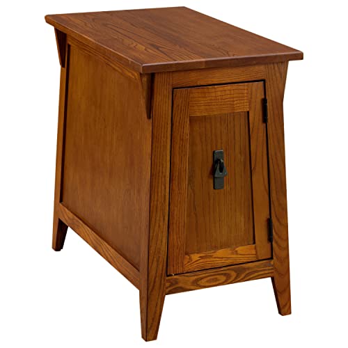 Image of Leick Home Mission Cabinet End Table, 15 inch, Russet
