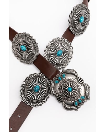 Shyanne Women's Quite The Stand Out Concho Belt - 6072-BR S/M2