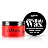 Luxfume Aqua Hair Wax | Non-Sticky, No Flakes Formula | Styles & Repairs with Castor Oil & Keratin, Hair Styling for All Hair Types, 3.05 oz