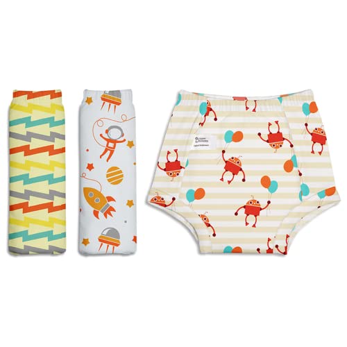 SuperBottoms Padded Underwear | Waterproof Pull up for Potty Training | Unisex Trainers for Babies and Toddlers | Size 2 (2-3 Years), Star Gazer