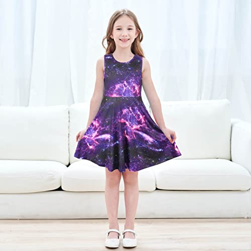 Jeskids Girl And Doll Matching Outfits Unicorn Dress Casual Sundress For Kids Fits 18" Doll Purple Cosmic, 3-4 Year #TOP2