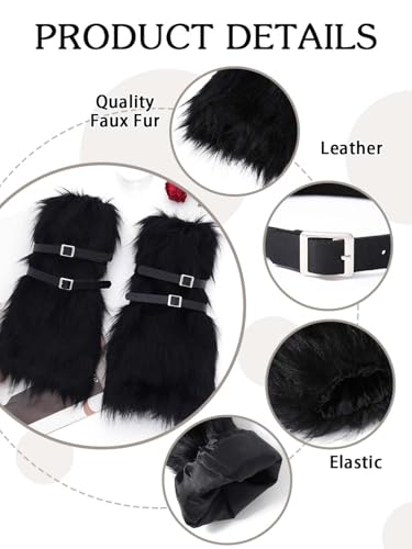 Urieo Knit Winter Leg Warmers Bow White Knitted Long Footless Socks Warm Y2K Christmas High Leg Sleeves for Women2