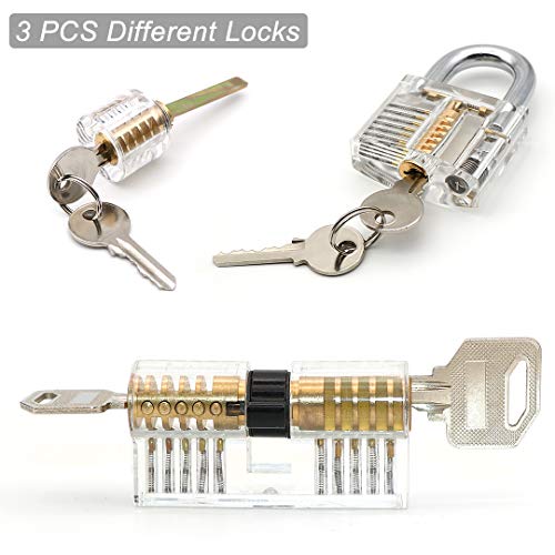 Professional Practice Tool Lockset, Set with 3 Locks 17 pcs Tools - Thumbnail 6
