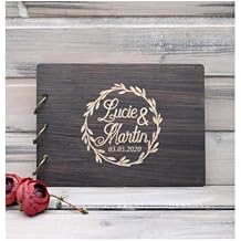 Personalized Wedding Guest Book, Wooden GuestBook Rustic Wedding Sign in Book