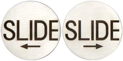 2 Round Brushed Stainless Slide Indicator - Set