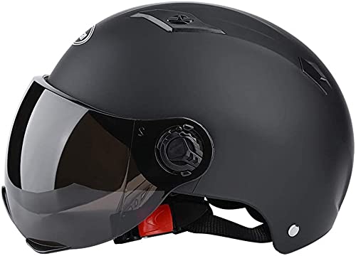 ZLYJ Casque De Vélo Électrique Adulte, De Protection Amovible, Remplacement De Pare-Soleil Amovible, De Route De Montagne Réglable E,55-60cm