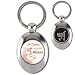 Reloadshop Porte-Clés Acier Ovale Je t'aime ma Petite Maman - Petits oursons - Célébration Annonce Anniversaire Amour Jeton Caddie