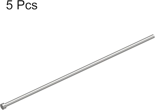 Miniatura 3 de uxcell Pasadores eyectores rectos, 0.276 in (932 ") de diámetro. Punzón de punta redonda de acero 65Mn 300 mm (12") de largo para mantenimiento