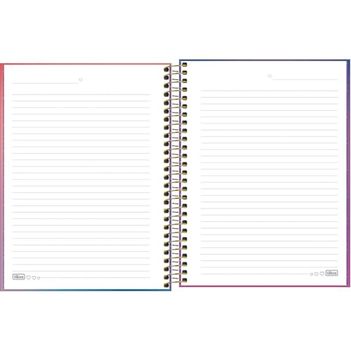 Tilibra - Caderno Espiral Capa Dura Colegial 1 Matéria Great 80 Folhas - Degrade Laranja/Roxo - Attr