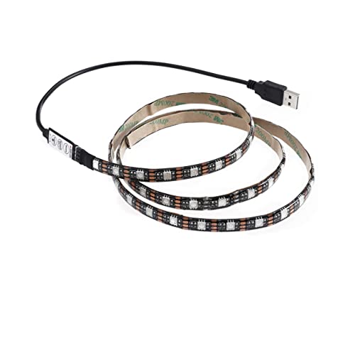 STOBOK 1m SMD Flexible Led Rope Light with USB Control for Tv Closet Outdoor Decoration Energy Saving Adhesive Shape Multi-Color Options