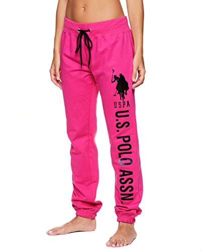 Image of U.S. POLO ASSN. Womens Sweatpants - Women Joggers Sweats with Logo Print - French Terry Poly-Cotton