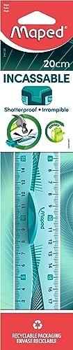 Maped - stossfestes Lineal FLEX, 20 cm - mit praktischem Haltegriff - blau