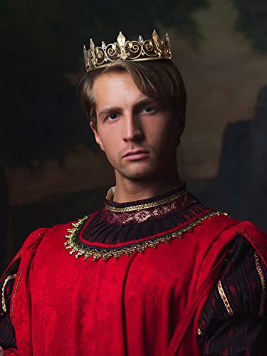 image for SWEETV Royal King Crown for Men/Women (Unisex) - Metal Prince Crowns a