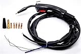 8ft No Gas Mig Gun Replacement Fits Lincoln Electric Weld Pak 10949 88 Amp HD Flux Core Wire Feed Welder 10949