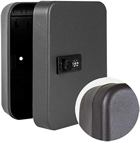 20 Key Cabinet with Combination Lock and 20 Key Tags,Key Box Safe Cabinet Wall Mount,Black