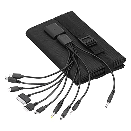 Módulo de panel solar 10W USB portátil negro para dispositivos móviles 6