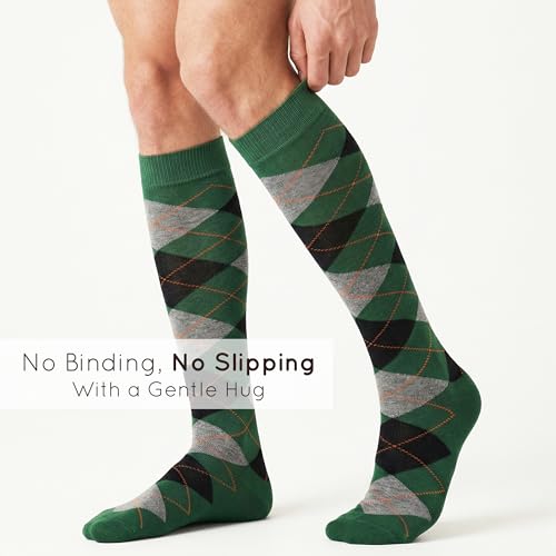 Image of Mysocks Unisex Knee High Long Socks Argyle