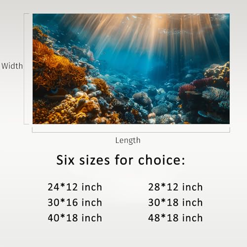 Image of Aquarium Background, Ocean Fish Tank Background, Terrarium Background Cloth 30 x 18 inches