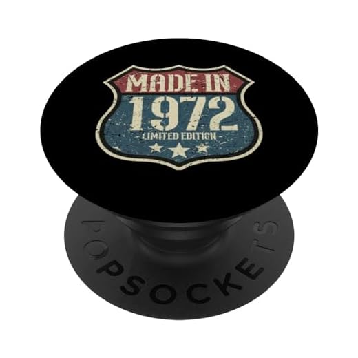 1972 Vintage Cumpleaños Retro Edición Limitada Hombres Mujer PopSockets PopGrip Intercambiable